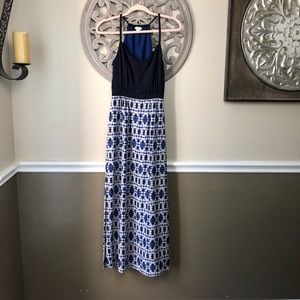 J. Crew Blue and white Maxi dress